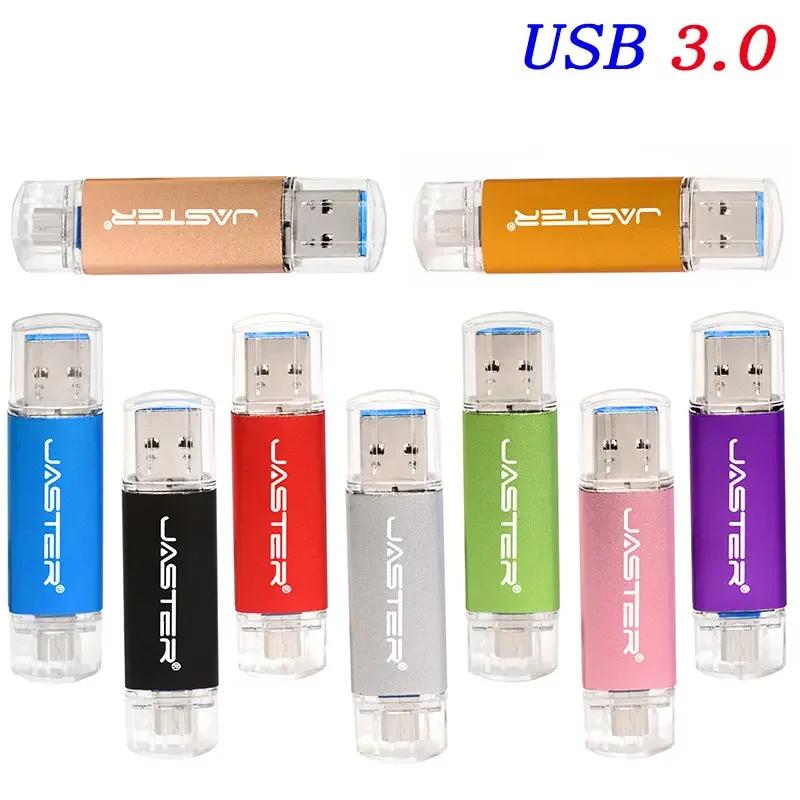 JASTER  OTG USB 3.0 ÷ ̺, 64GB ũ USB  ̺, 32GB TYPE-C, 16GB, 8GB ޸ ƽ, â , 2 in 1